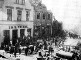Tczew - rynek. Pożar z dnia 11/12 lipca 1900 r.